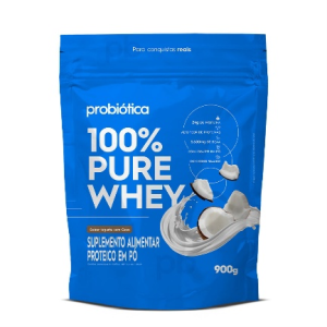 100% Pure Whey Refil 900g Probiótica – Iogurte com Coco