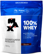 100% Whey Refil 900G Max Titanium – Sabor Chocolate