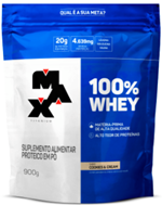 100% Whey Refil 900G – Max Titanium – Cookies & Cream