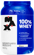 100% Whey Pote 900G – Max Titanium – Baunuilha