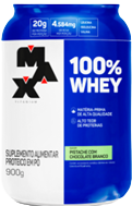 100% Whey Pote 900G – Max Titanium – Pistache com Chocol. Branco